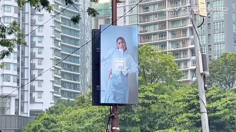 FILA LED advertising campaign on Jalan Ampang Kuala Lumpur