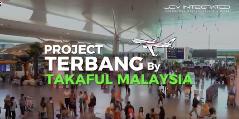 Project Terbang by Takaful Malaysia digital screen campaign at KLIA